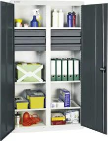Stumpf Werkzeug- und Materialschrank 3000, RAL 7035/7016, 6 Schubladen, 6 Wannen