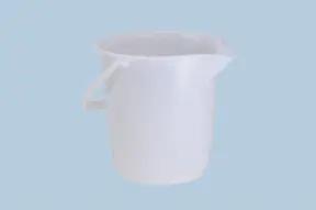 Hünersdorff Industrie-Eimer 17 L, rund mit Ausguss naturfarben, HDPE