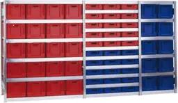 Regalwerk BERT Eurokastenregal Grundfeld HxBxT 2075x1285x600mm 11 Fachböden