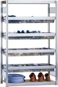 Regalwerk BERT Kleinteileregal Grundfeld HxBxT 2000x1285x400mm