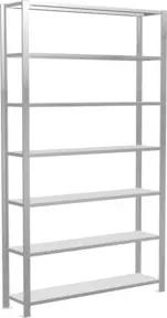 Schulte Grundregal Büro-Steckregal MULTIplus85 2300 x 1300 x 300 mm 7 Fachböden Kreuzstrebe RAL 7035 lichtgrau ohne Anschlagleiste