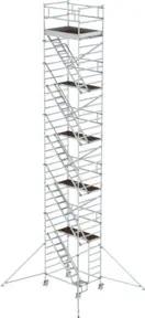 MUNK Alu-Rollgerüst mit Schrägaufstiegen Plattform-Höhe 10,35 m Länge 1,80 m