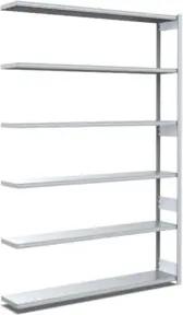 Bito Fachbodenregal Typ:EL mit 6 Fachböden L1308xH2500xT324 mm, Anbaufeld 100 kg verzinkt