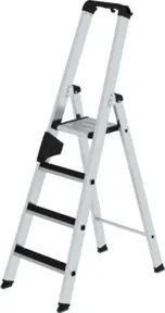 MUNK Aluminium-Stehleiter einseitig begehbar clip-step 4 Stufen