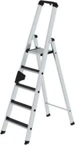 MUNK Aluminium-Stehleiter einseitig begehbar clip-step R13 1 x 5 Stufen