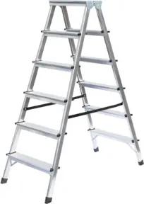 MUNK Standard-Stehleiter beidseitig begehbar 2 x 6 Stufen