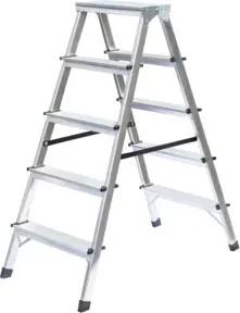 MUNK Standard-Stehleiter beidseitig begehbar 2 x 5 Stufen