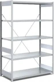 Bito Fachbodenregal Typ:EL mit 5 Fachböden L1058xH2000xT624 mm, Grundfeld 100 kg verzinkt