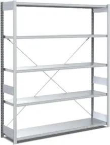 Bito Fachbodenregal Typ:EL mit 5 Fachböden L1358xH2000xT424 mm, Grundfeld 100 kg verzinkt