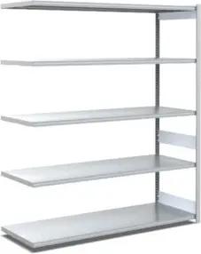 Bito Fachbodenregal Typ:EL mit 5 Fachböden L1308xH2000xT624 mm, Anbaufeld 100kg verzinkt