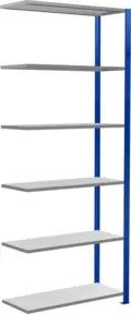 Schulte Anbauregal Steckregal MULTIplus85 2500 x 1000 x 400 mm 6 Fachböden Kreuzstrebe RAL 5010 enzianblau