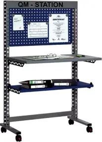 Rocholz QM-Station MODUL 5200 1050x650x1765 mm Metallablage und Infotafel