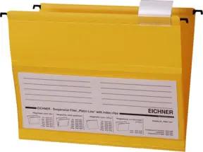 Eichner PVC-Hängemappe Platin Lineseitlich offen, gelb