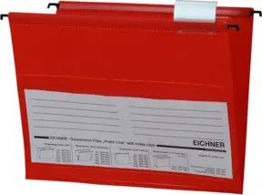 Eichner PVC-Hängemappe Platin Lineseitlich offen, rot
