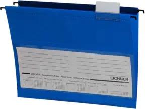 Eichner PVC-Hängemappe Platin Lineseitlich offen, blau