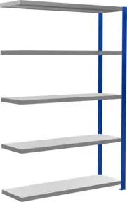 Schulte Anbauregal Steckregal MULTIplus250 2000 x 1300 x 400 mm 5 Fachböden Kreuzstrebe RAL 5010 enzianblau/verzinkt