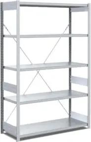 Bito Fachbodenregal Typ:EL mit 5 Fachböden L1058xH2000xT524 mm, Grundfeld 100 kg verzinkt