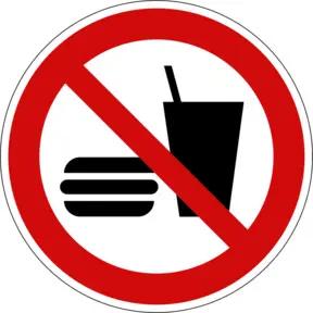 Eichner Verbotsschild Essen und Trinken verboten 20 cm PVC