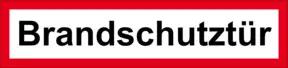 Eichner Brandschutzschild Brandschutztür Rot