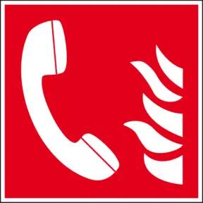 Eichner Brandschutzschild Brandmeldetelefon, 15 x 15cm, PVC