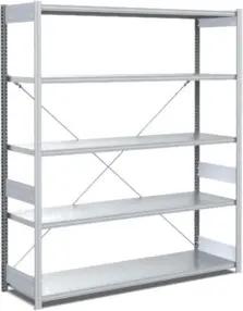 Bito Fachbodenregal Typ:EL mit 5 Fachböden L1358xH2000xT524 mm, Grundfeld 100 kg verzinkt