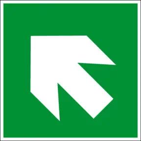 Eichner Fluchtwegsschild Richtungsangabe schräg 20 x 20 cm PVC