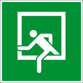 Eichner Rettungsschild Notausstieg PVC
