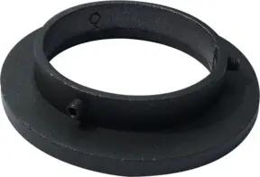 Schake Bodenrosette für 89 mm Pfosten für Modell 4084 + 3 Befestigungsschrauben M8 (auf 120°), beschichtet (Feinstruktur)