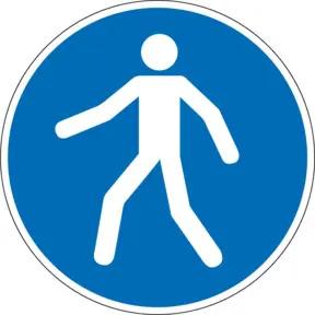 Eichner Gebotsschild Fußgängerweg benutzen, O D 31,5 PVC