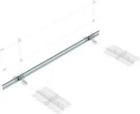 Munk Fußleiste für Ausstiegsgeländer seitlich 3000 mm mit Ballast
