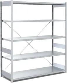 Bito Fachbodenregal Typ:EL mit 5 Fachböden L1358xH2000xT624 mm, Grundfeld 100 kg verzinkt