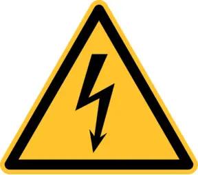 Eichner Warnschild Elektr. Spannung 31,5 cm PVC