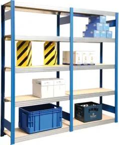 Regalwerk BERT-Großfachregal 250 kg Grundfeld LR 7035 Stecksystem HxBxT 3000x1285x400 mm