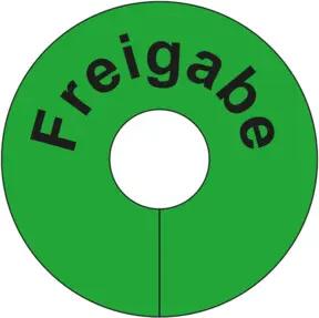 Eichner PVC-Anhänger FREIGABE, grüner Grund, r