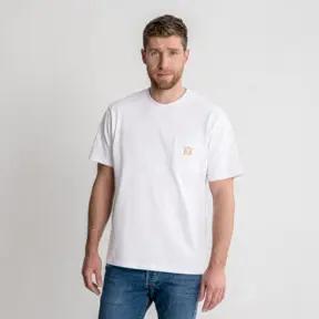 STIER Heavy Tee Pocket organic cotton XL White