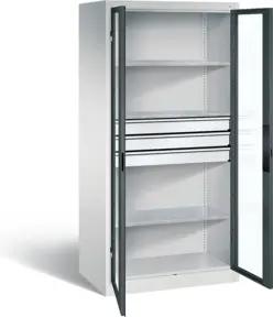 C+P Werkzeugschrank Acurado, H1950xB930xT600mm, Front Anthrazitgrau, Korpus Lichtgrau (8922-5530)