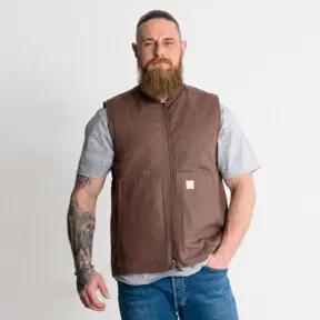 STIER Heavy Work Vest Padded bci cotton XL Signature Brown