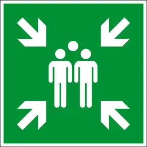 Eichner Fluchtwegsschild Sammelstelle 40 x 40 cm PVC