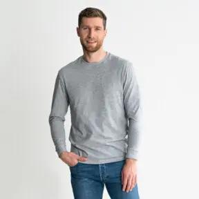 STIER Longsleeve Logo Capsule organic cotton XL Grey Melange