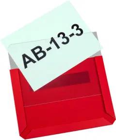 Eichner Magnet-Sichttasche aus Hart-PVC DIN A6 quer 154 x 114 x 3 mm rot