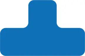 Eichner Stellplatzmarker T-Stück PVC Blau
