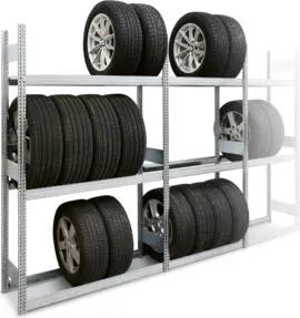 Regalwerk BERT-Räderregal Set 1 1 x Grundf. + 1 x Anbauf. verzi. HxBxT 2500x1285x400 mm