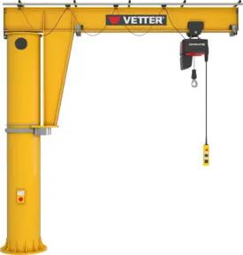 Vetter Säulenschwenkkran MEISTER Verbundanker-System Elektrokettenzug 500kg, 3,0m
