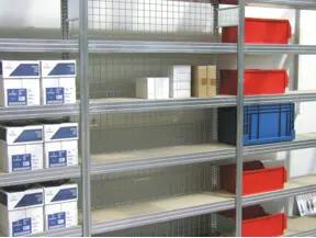 Regalwerk BERT-Gitterseitenwand verzinkt 2480x501 mm für Regal 2500x600 mm