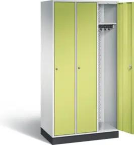 C+P Garderobenschrank Intro, H1950xB920xT490mm, Front Viridingrün, Korpus Lichtgrau (8170-301)