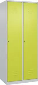 C+P Spind Classic PLUS, 2 Abteile, 1850x800x500mm, 7035/0024 Verschluss Zylinderschloss 4 Garderobenhaken