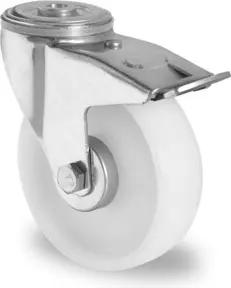 CASCOO Rückenlochlenkrolle mit Totalfeststeller ø 200 mm Serie N0N0 Rollenlager