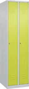 C+P Spind Classic PLUS, 2 Abteile, 1850x500x500mm, 7035/0024 Verschluss Zylinderschloss 3 Garderobenhaken