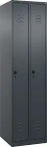 C+P Spind Classic PLUS, 2 Abteile, 1850x500x500mm, 7016/7016 Verschluss Sicherheits-Drehriegel 3 Garderobenhaken