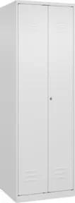 C+P PSA Doppel-Spind Classic PLUS, 2 Abteile, 1850x600x500mm, 9016/9016 Verschluss Zylinderschloss